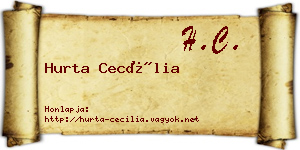 Hurta Cecília névjegykártya